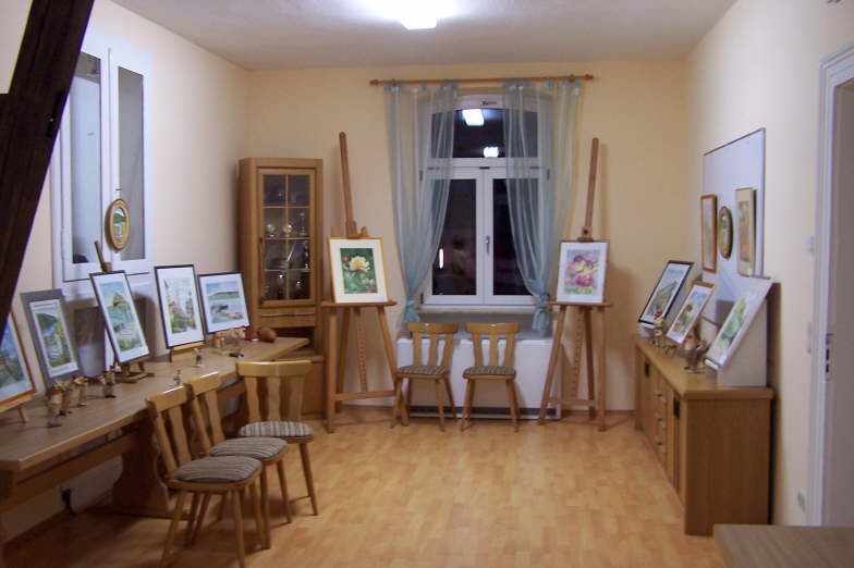 Bilderausstellung im ersten Stock